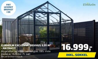 Davidsen Elmholm drivhus tilbud