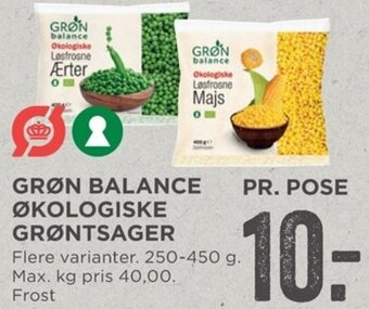 MENY Grøn Balance økologiske Grøntsager tilbud