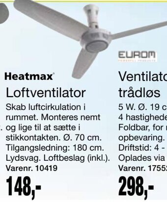 Heatmax Loftventilator