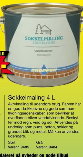 Harald Nyborg Sokkelmaling 4 L tilbud