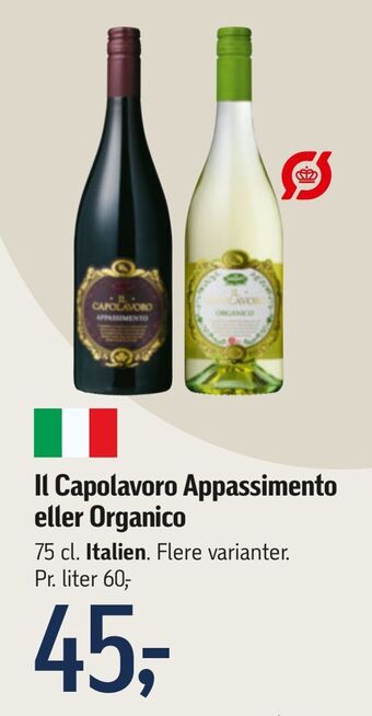 Føtex Il Capolavoro Appassimento eller Organico tilbud