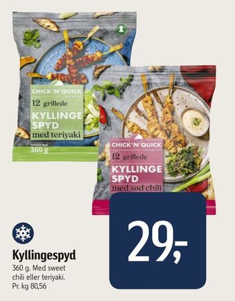 Føtex Kyllingespyd tilbud