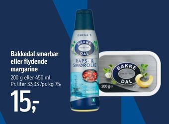 Føtex Bakkedal smørbar eller flydende margarine tilbud