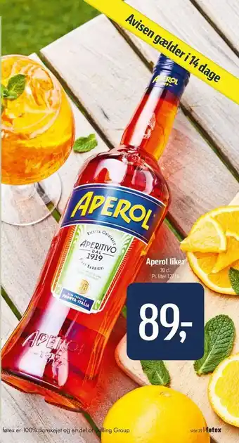 Føtex Aperol likør tilbud