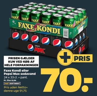 Netto Faxe kondi sportssodavand tilbud