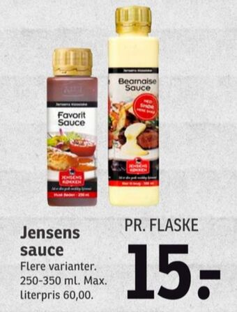 SPAR Jensens køkken sauce flydende tilbud
