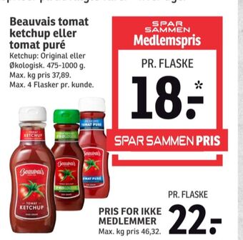 SPAR Beauvais ketchup tilbud