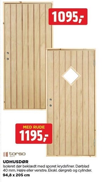 jem & fix Udhusdør tilbud