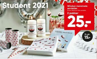 Bilka Windsor mønstrede servietter tilbud