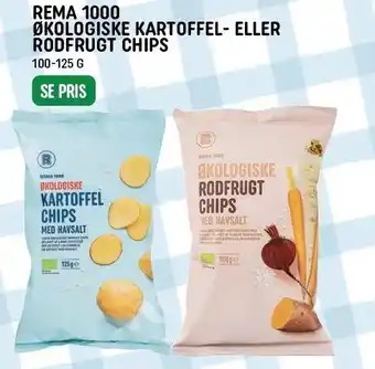 REMA 1000 Rema 1000 økologiske kartoffel el. rodfrugt chips tilbud