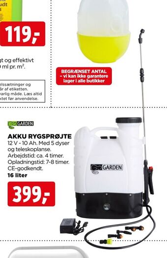 Akku rygsprøjte