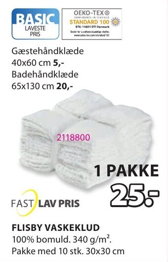 JYSK Flisby vaskeklud tilbud