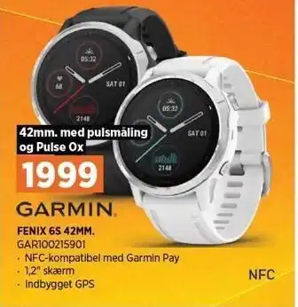 Power Garmin Fenix 6S 42mm tilbud