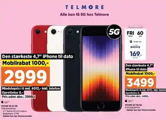Power iPhone SE 64 GB el. 128 GB - pris med abonnement tilbud