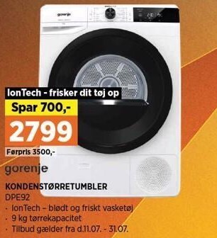 Power Kondenstørretumbler tilbud