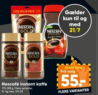 Bilka Nescafé instant kaffe tilbud