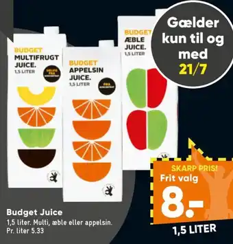 Bilka Budget Juice tilbud