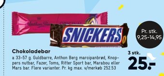 Bilka Chokoladebar tilbud
