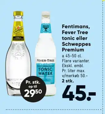 Fentimans Fever Tree Tonic Eller Schweppes Premium