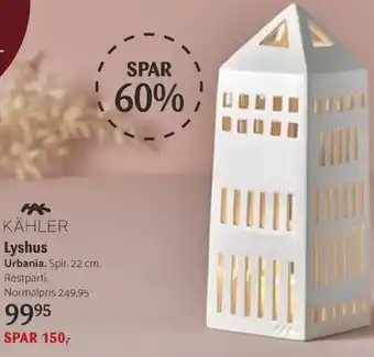 Kop & Kande Kahler Lyshus Urbania.Spir 22 cm tilbud