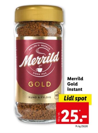 Lidl Gold instant kaffe tilbud