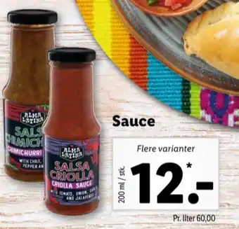 Alma latine sauce flydende