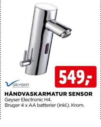 jem & fix Geyser håndvaskarmatur tilbud