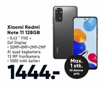 Bilka Xiaomi redmi note 11 128GB tilbud