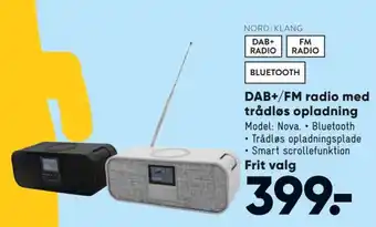 Bilka NORD KLANG DAB+/FM radio med trådløs opladning tilbud