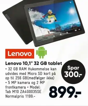 Bilka LENOVO lenovo 10,1" 32 GB tablet tilbud