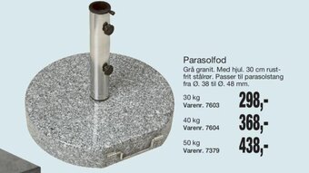 Harald Nyborg Parasolfod tilbud