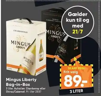Bilka Mingus Liberty 3 ltr. tilbud