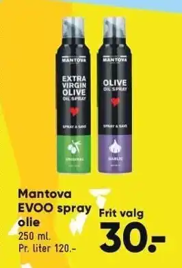 Bilka Mantova EVOO spray oli tilbud