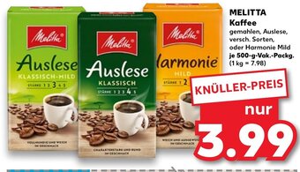 Kaufland DE Melitta Kaffee tilbud