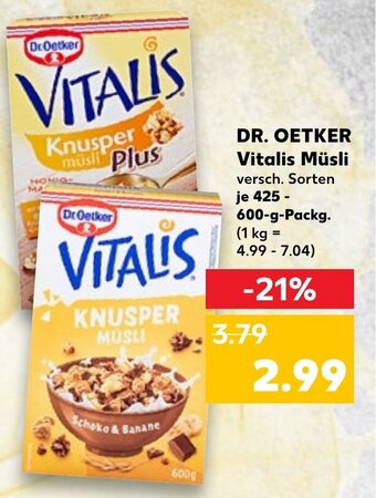 Kaufland DE Dr. Oetker Vitalis Müsli tilbud