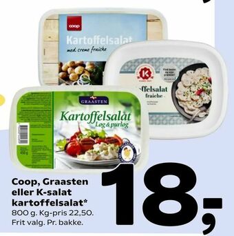 Coop 365 Coop, Graasten eller K-salat kartoffelsalat tilbud