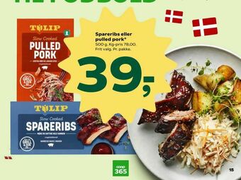 Coop 365 Spareribs eller pulled pork tilbud