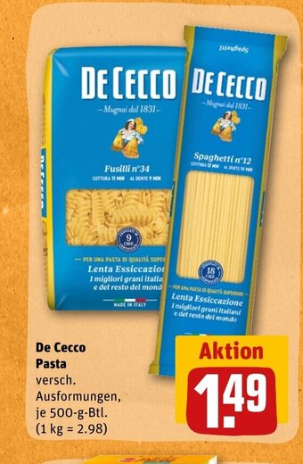 REWE DE De Cecco Pasta tilbud