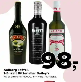 Coop 365 Aalborg Taffel, 1-Enkelt Bitter eller Bailey's tilbud