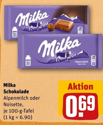 REWE DE Milka Schokolade tilbud