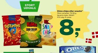 Coop 365 Kims chips eller snacks tilbud