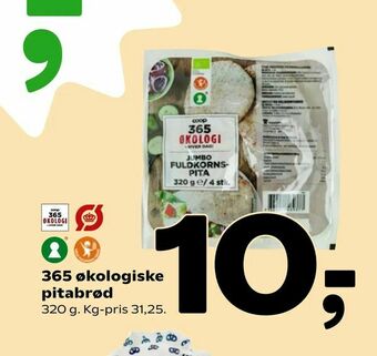 Coop 365 365 økologiske pitabrød tilbud
