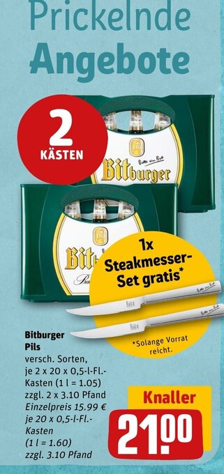 REWE DE Bitburger Pils tilbud