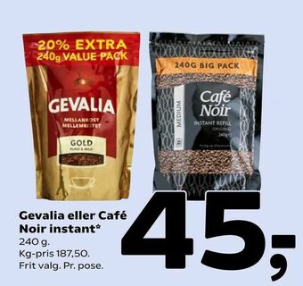 Coop 365 Gevalia eller Café Noir instant tilbud