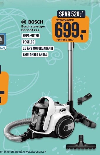 Skousen Bosch støvsuger tilbud