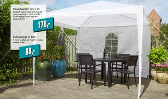 Harald Nyborg Havepavillon 3 x 3 m tilbud