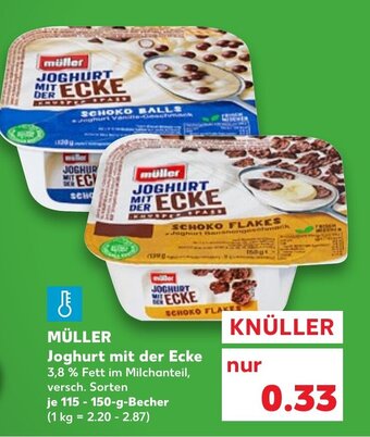 Kaufland DE MÜLLER joghurt mit der ecke tilbud