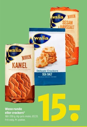 Coop 365 Wasa runda eller crackers tilbud