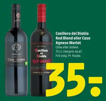 Coop 365 Casillero del Diablo Red Blend eller Casa Agnese Merlot tilbud