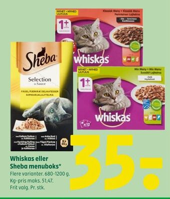 Whiskas eller Sheba menuboks